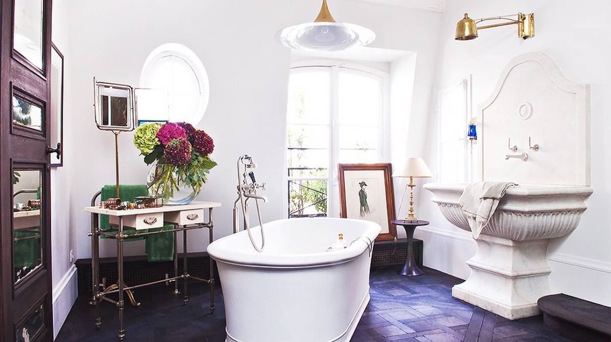 Ванная комната в английском, французском стилях, фото дизайнов