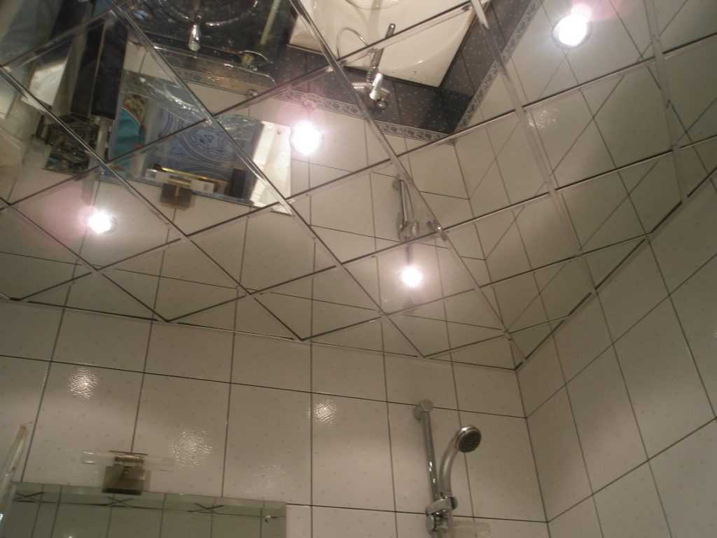 Зеркальные потолки в ванной - варианты и стоимость