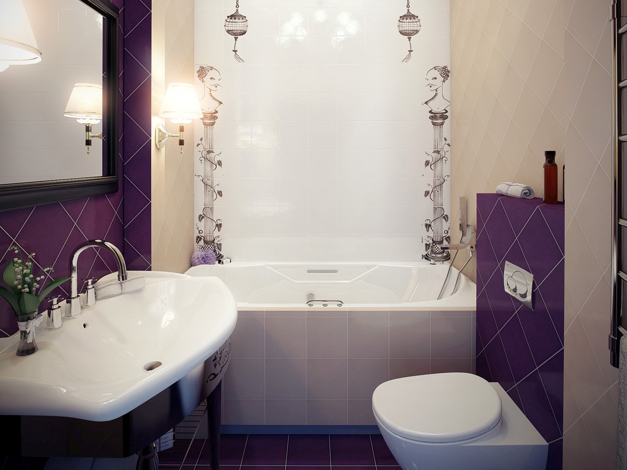 Как обустроить небольшую ванную комнату дешево и с комфортом? (42 фото) | дизайн и интерьер ванной комнаты