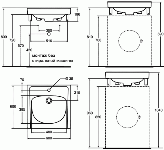 Раковина над стиральной машиной: виды и материалы, плюсы и минусы, установка, рекомендации