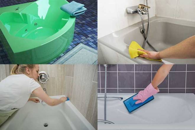 Чем чистить акриловые ванны: методы борьбы с загрязнениями
