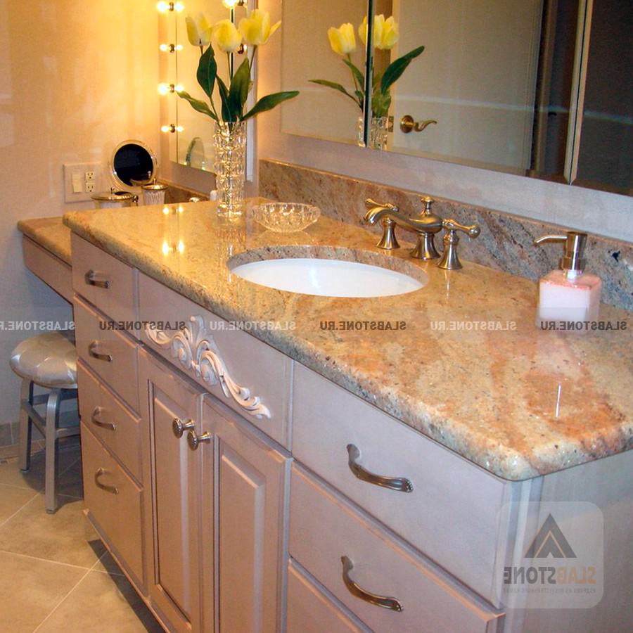 Столешница из искусственного камня в ванную с раковиной: особенности дизайна