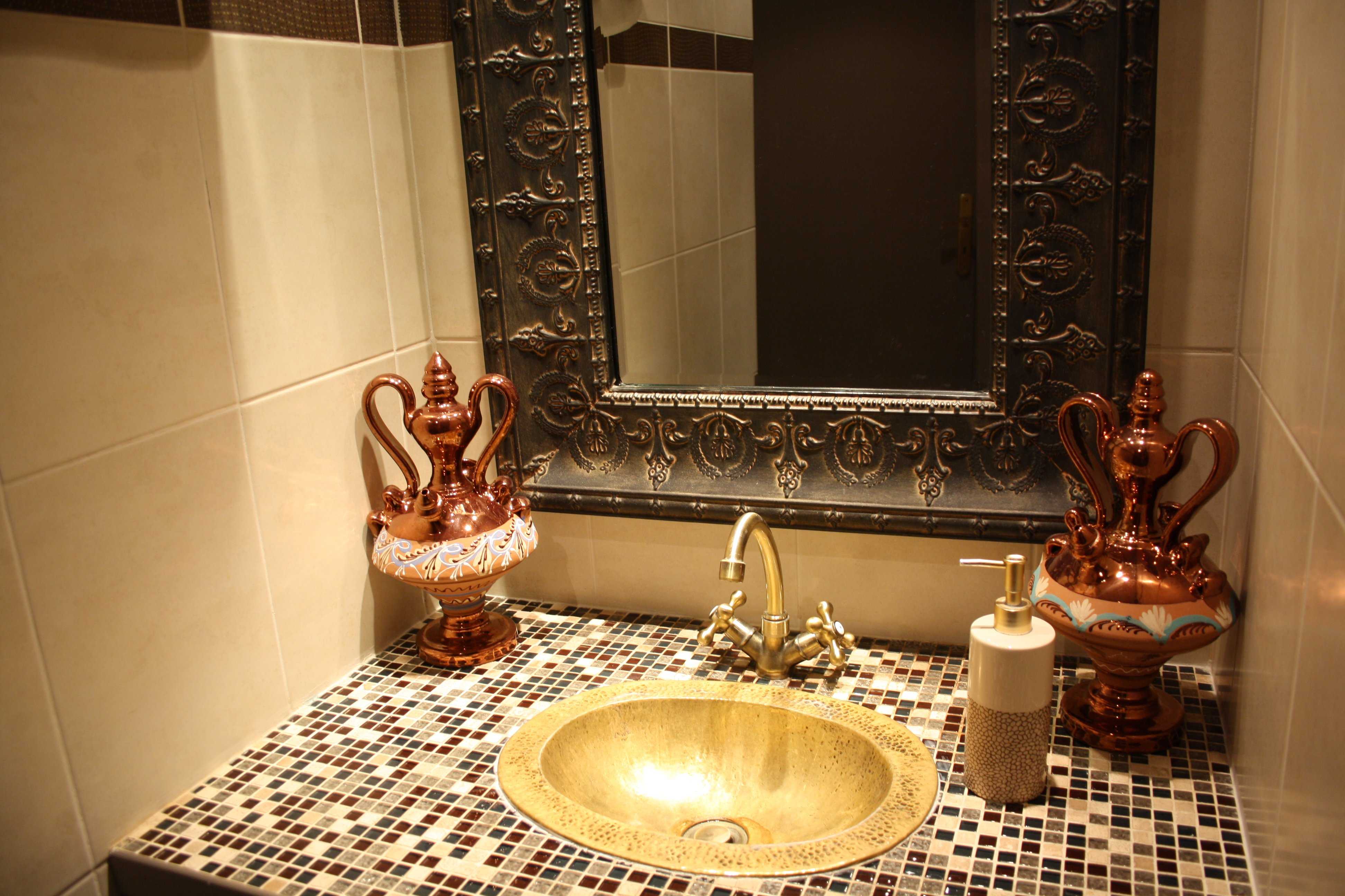Ванная комната в марокканском стиле, фото абрабского и египетского дизайнов