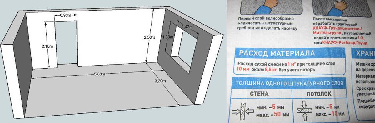 Калькулятор расчета площади стен в квадратных метрах: с учетом окон и дверей