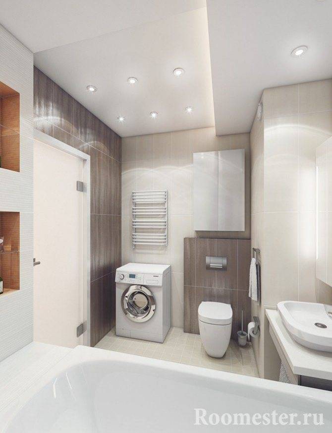 Дизайн и размер ванной комнаты в п44т. варианты перепланировки и оформления
