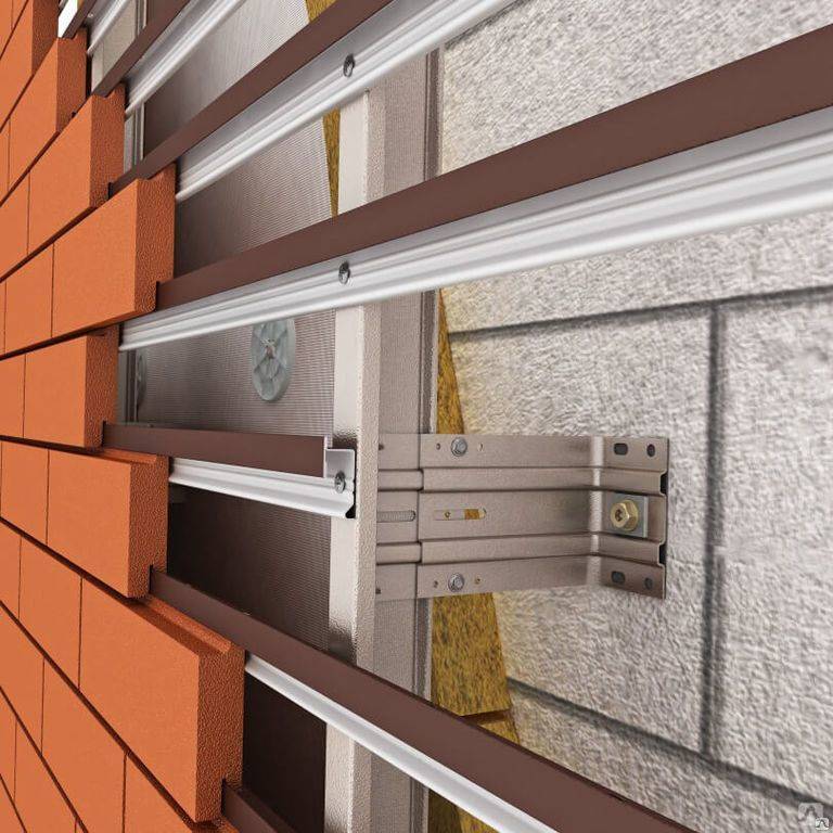 Фасадная плитка с металлическими креплениями: крепеж для фасадной плитки