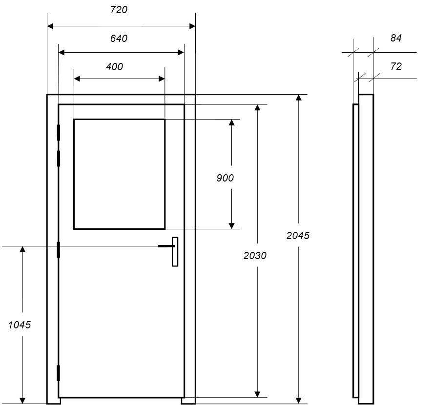 Размеры межкомнатных дверей с коробкой: ширина, высота, толщина