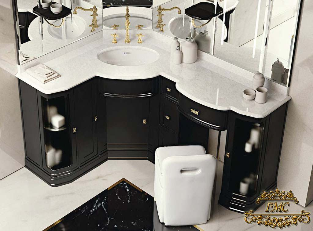 Мебель для маленькой ванной комнаты узкая, стильная, компактная, небольших размеров, большая, фото дизайна