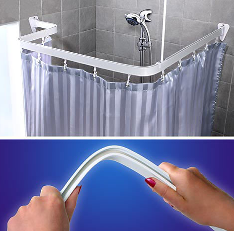 Карниз для ванной: г-образный, угловой, телескопический, гибкий, как выбрать и установить своими руками