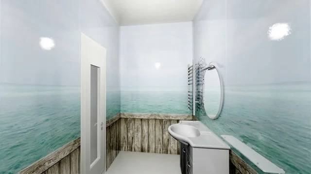 Стеновые пвх-панели в интерьере ванной комнаты