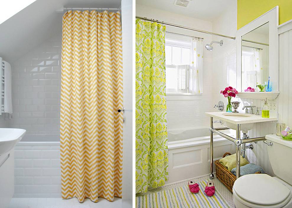 Красивые шторки в ванную комнату: как выбрать правильно ткань и размеры
