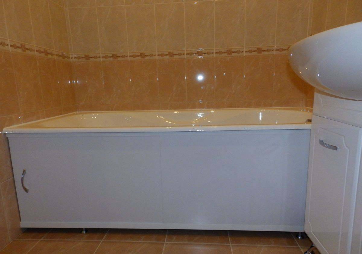 Чем закрыть ванну снизу - фото вариантов обшивки пространства под ванной