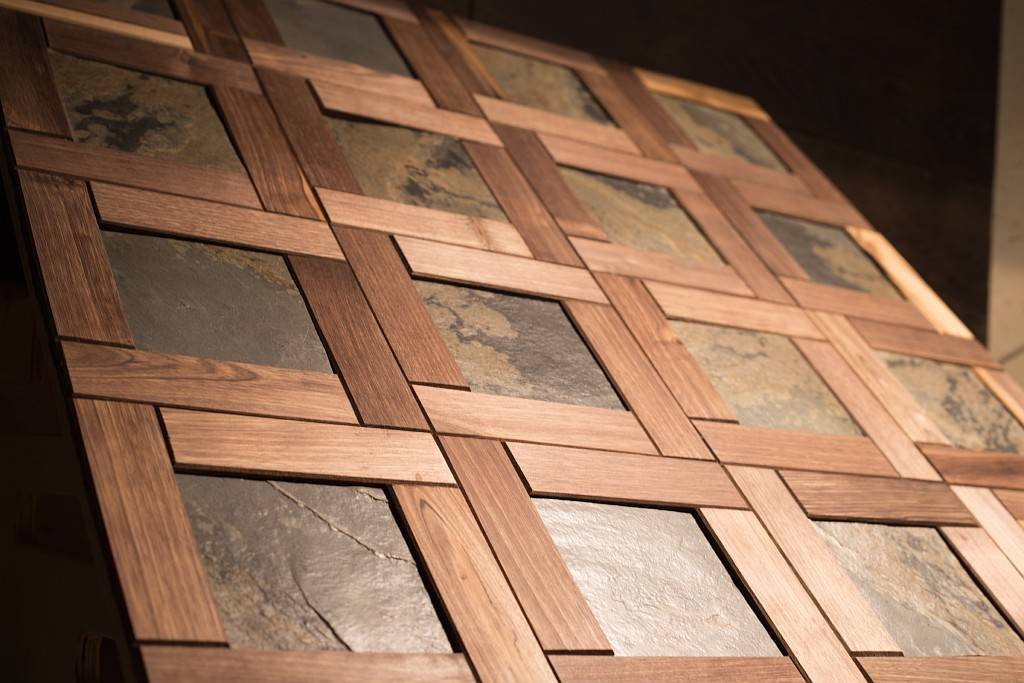 Деревянная мозаика: использование на фасаде (15 фото)