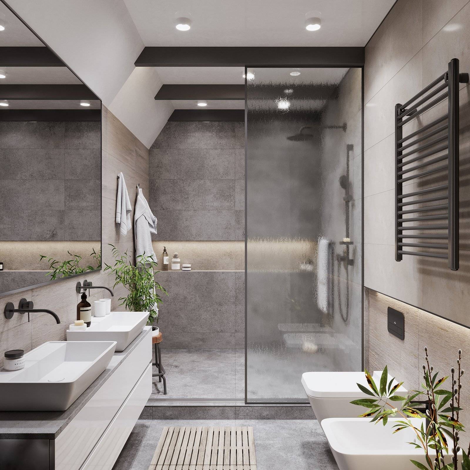 Современный дизайн ванной комнаты 2023| фото, тренды, новинки
