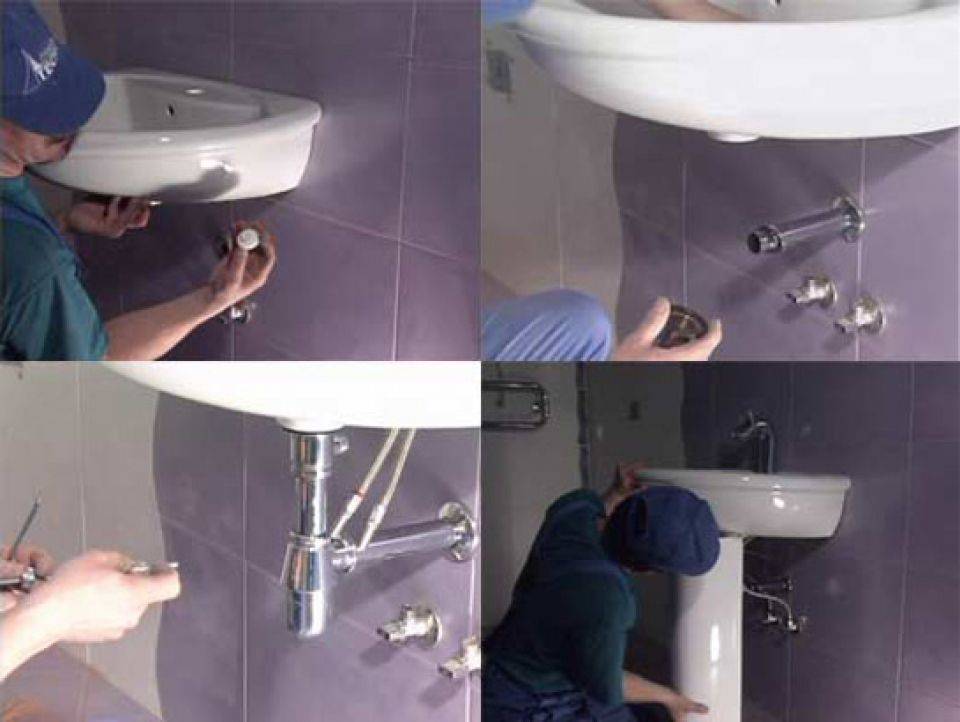 Крепление раковины в ванной к стене - только ремонт своими руками в квартире: фото, видео, инструкции
