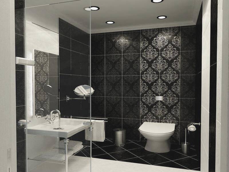 Расскажем об особенностях ванной комнаты в черно-белом стиле