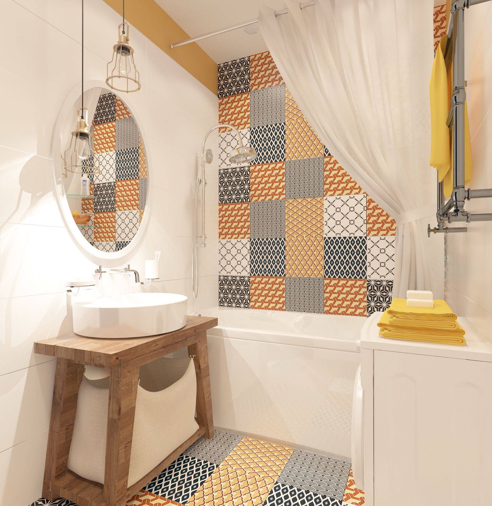 Укладка плитки в стиле пэчворк (135 фото): лучшие варианты дизайна для напольного покрытия ванной комнаты и стен фартука кухни