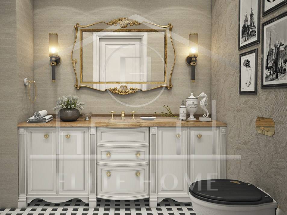 Ванная в классическом стиле: как оформить интерьер ванной комнаты
