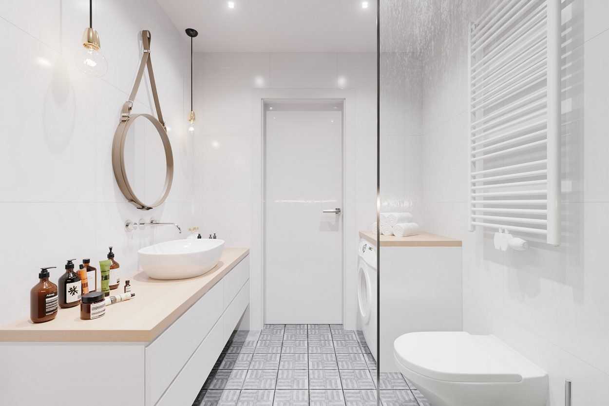 Дизайн ванной комнаты в скандинавском стиле (70 фото)