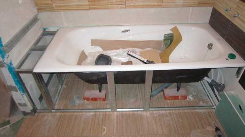 Установка стальной ванны на ножках — пошаговый мастер-класс