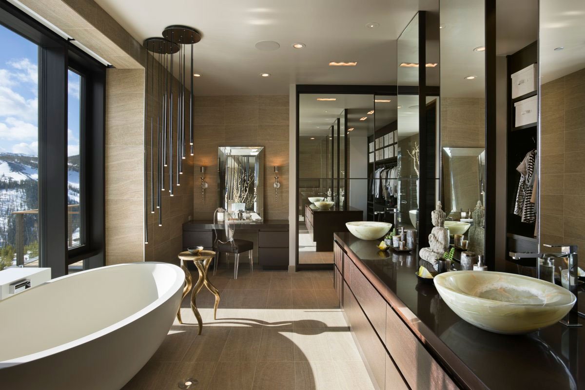 Ванная в стиле модерн: дизайн, фото ванной.
