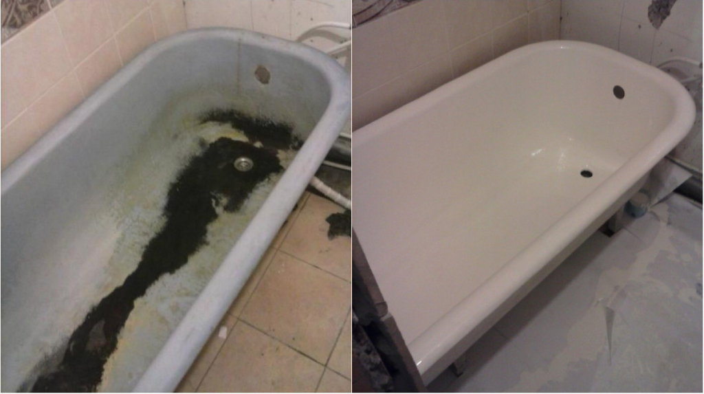 Краска для чугунной ванны. восстановление поверхности внутри и снаружи