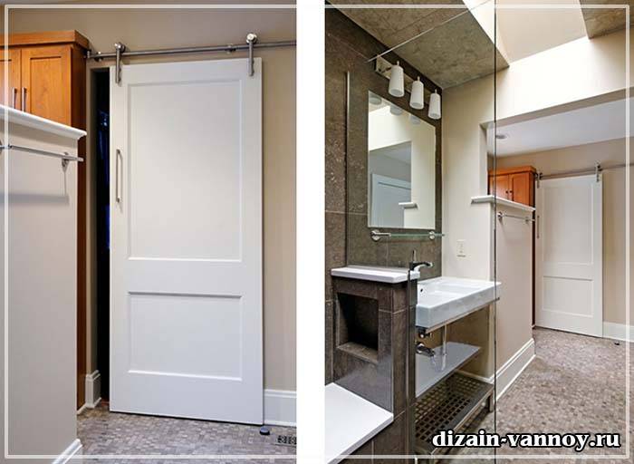 Раздвижные двери в ванную: дизайн сдвижных дверей купе в ваннах и туалетах, фото
