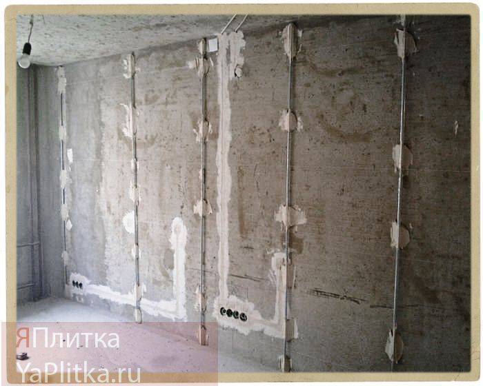 Различные способы выравнивания стен под плитку