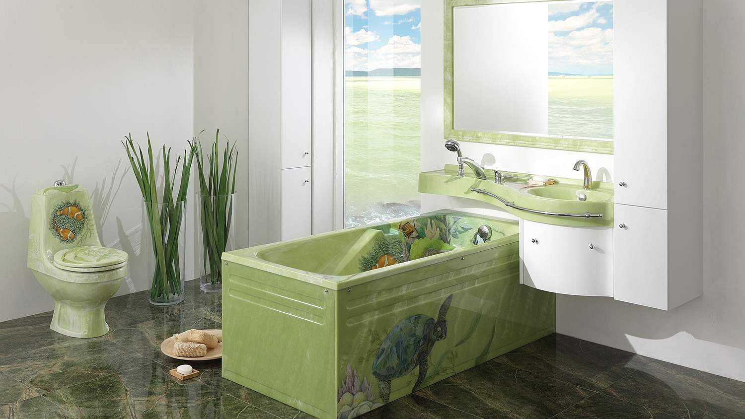 Цветные акриловые ванны: изделия для стильной ванной комнаты
