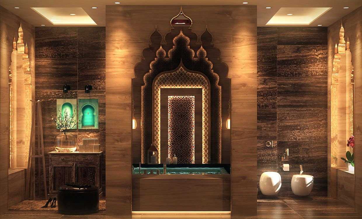 Дизайн ванной комнаты в марокканском стиле – идеи интерьера