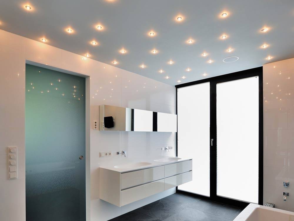 Потолочные светильники для ванной комнаты. Типы и расчет освещения