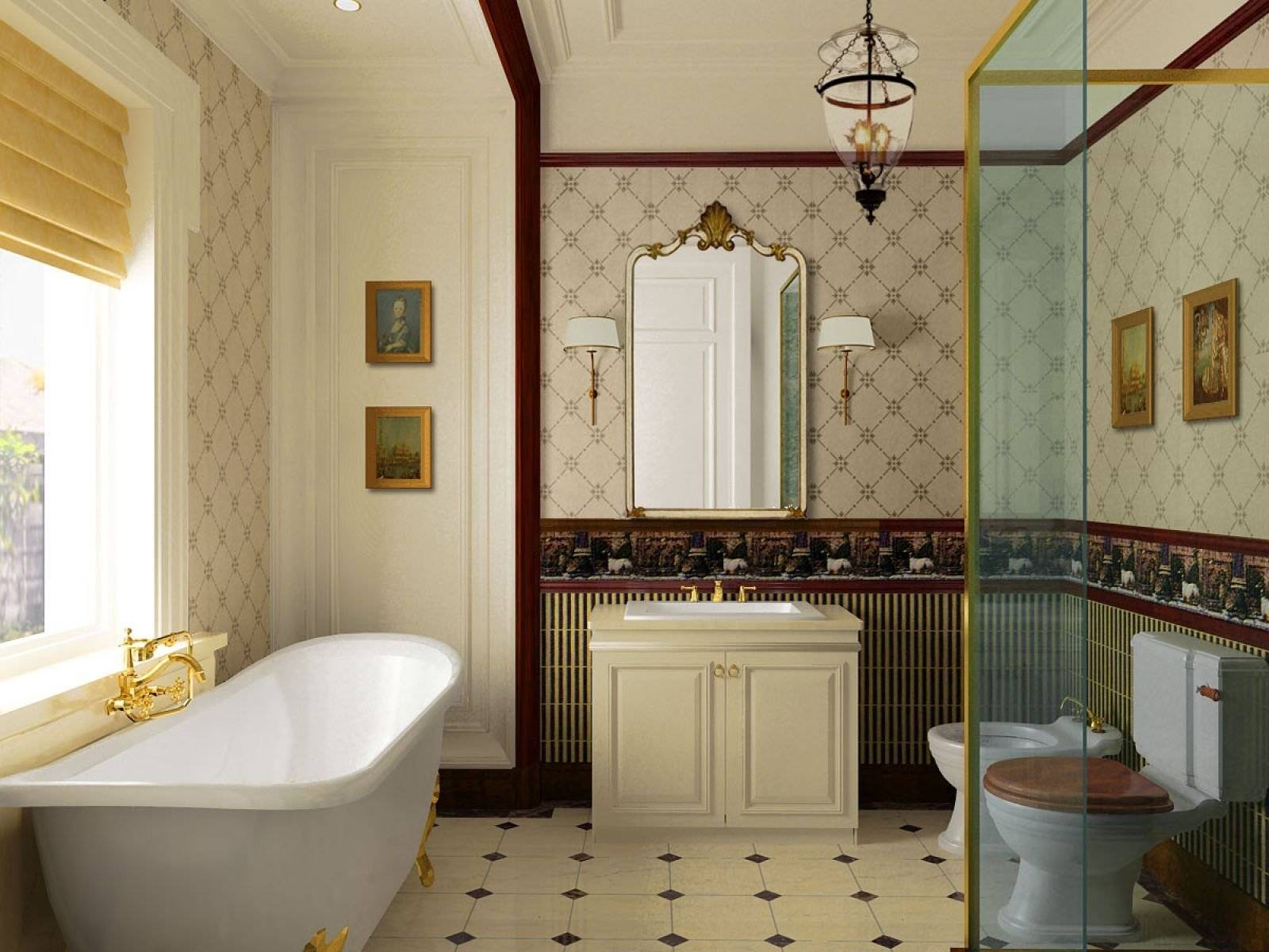 Ванная комната в английском стиле (фото) – выбор плитки, идеи интерьера
