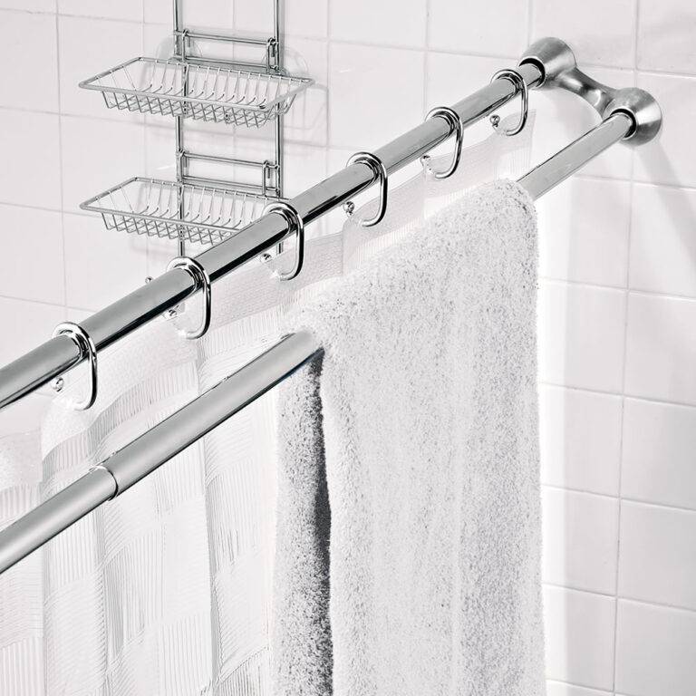 Штанга для шторы в ванную: из чего состоят держатели, виды и технология установки крепежей в душе