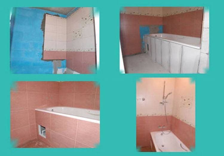 Установка ванны в ванной комнате обложенной плиткой: правила монтажа