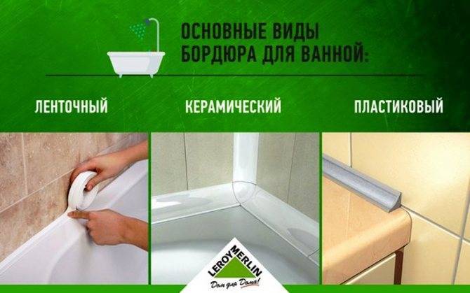 Керамический бордюр для ванной - виды, укладка и выбор уголка