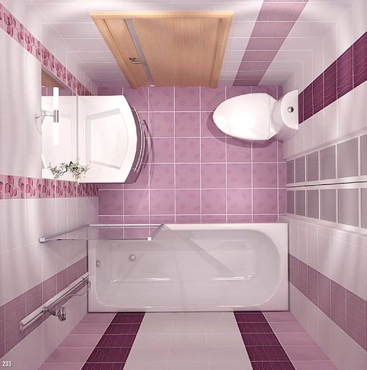 Дизайн маленькой ванной комнаты (90 фото)