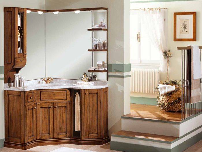 Угловая мебель для ванной: виды, размеры, фото лучших вариантов угловой навесной и напольной мебели в современном интерьере