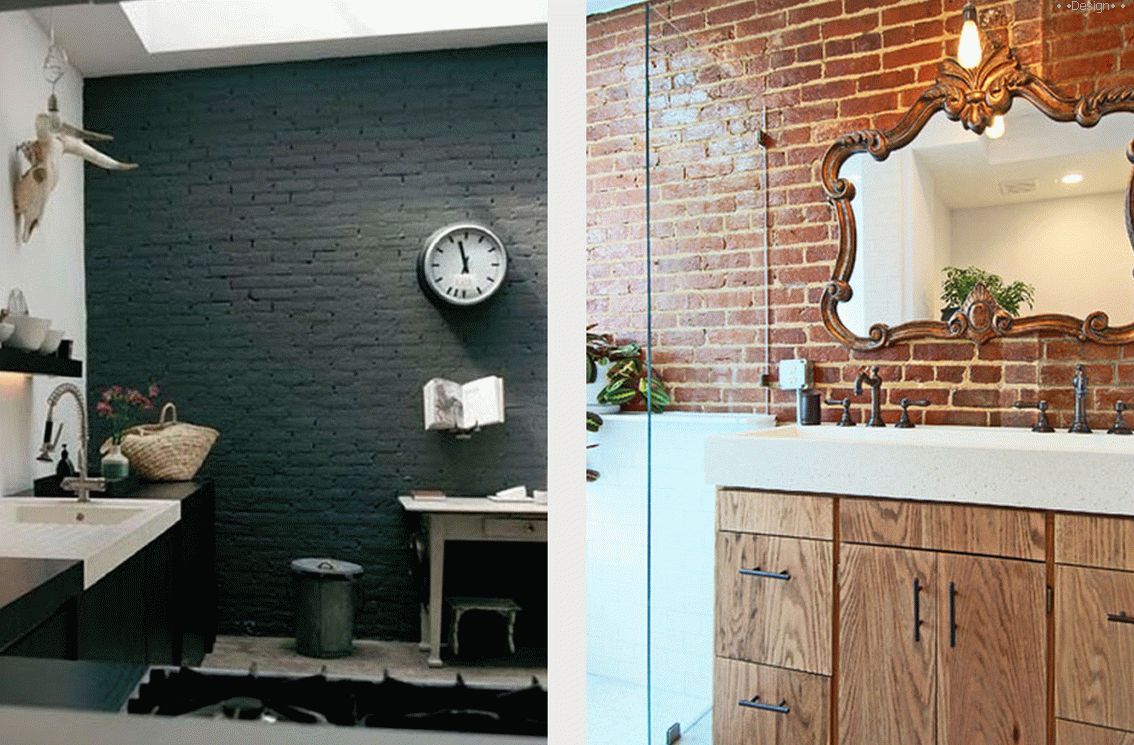 Стены в ванной из кирпича – модный тренд в интерьере - дизайн комнаты
