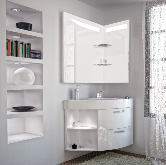 Угловая мебель для ванной комнаты: обзор недорогих и красивых моделей, фото комплектов, виды (шкафы, тумбы), советы по выбору