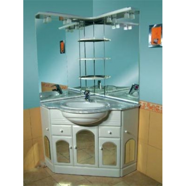 Угловая мебель для ванной комнаты - фото комплектов и гарнитур