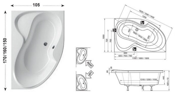 Акриловые ванны (51 фото): размеры стандартных, угловых изделий - советы по выбору
