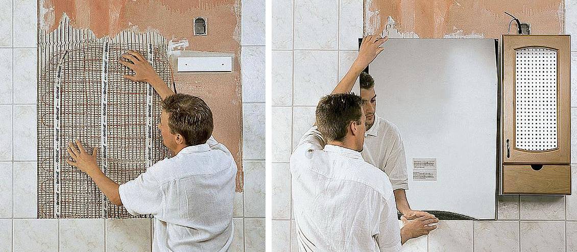 Установка зеркала в ванной: обзор 3 простых способов монтажа