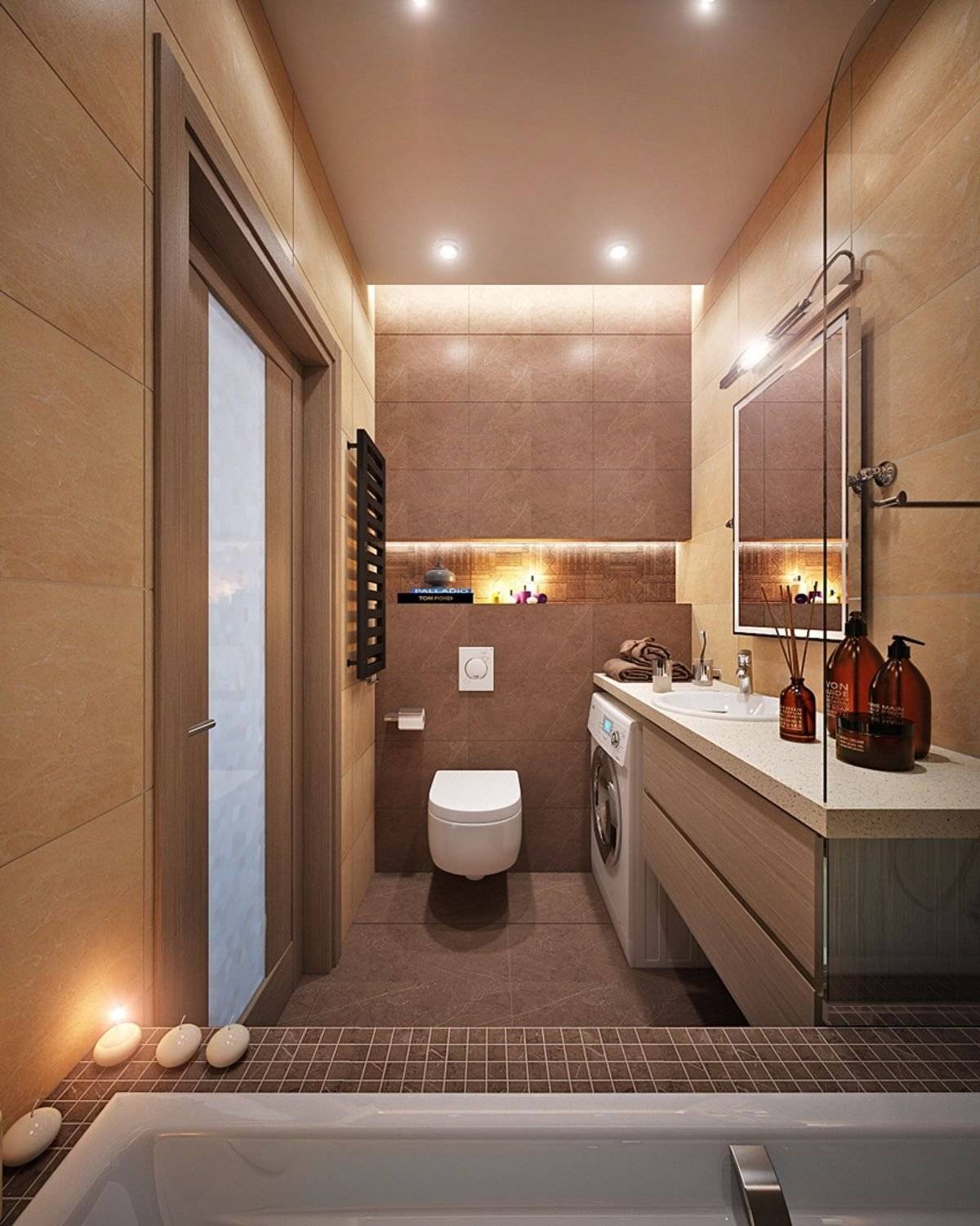 Ванные комнаты 5-6 кв.м - красивые фото идеи оформления интерьера