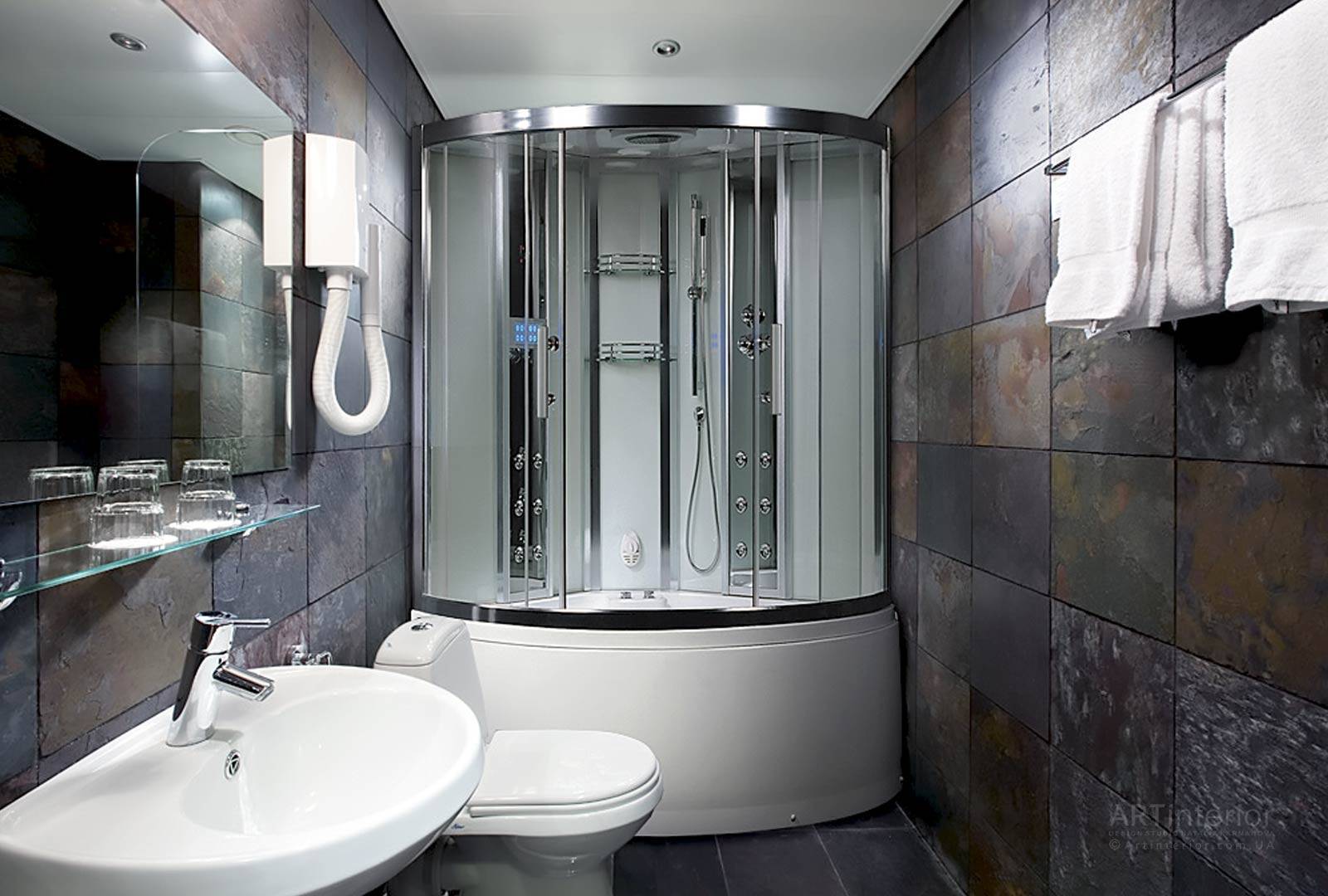 Ванная с душевой кабиной (75 фото): дизайн интерьера, идеи ремонта и отделки