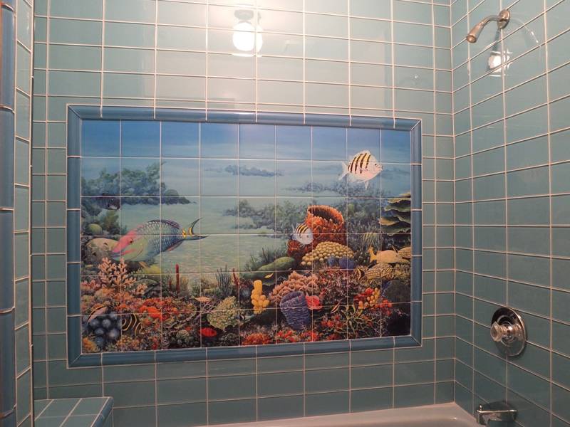 Панно из плитки в ванную: 200 фото лучших новинок и вариантов дизайна с использованием керамической или стеклянной плиточной мозаики
