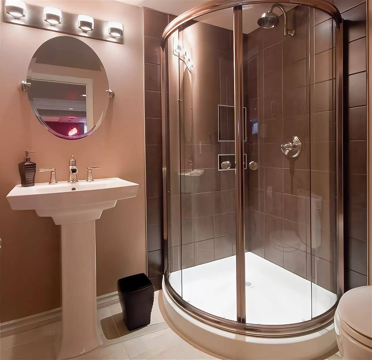 100 современных идей дизайна: душевые кабины в ванной на фото
