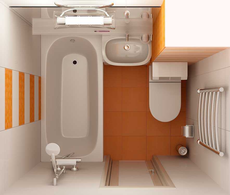 Современные идеи для дизайна ванной комнаты 3 кв. метра